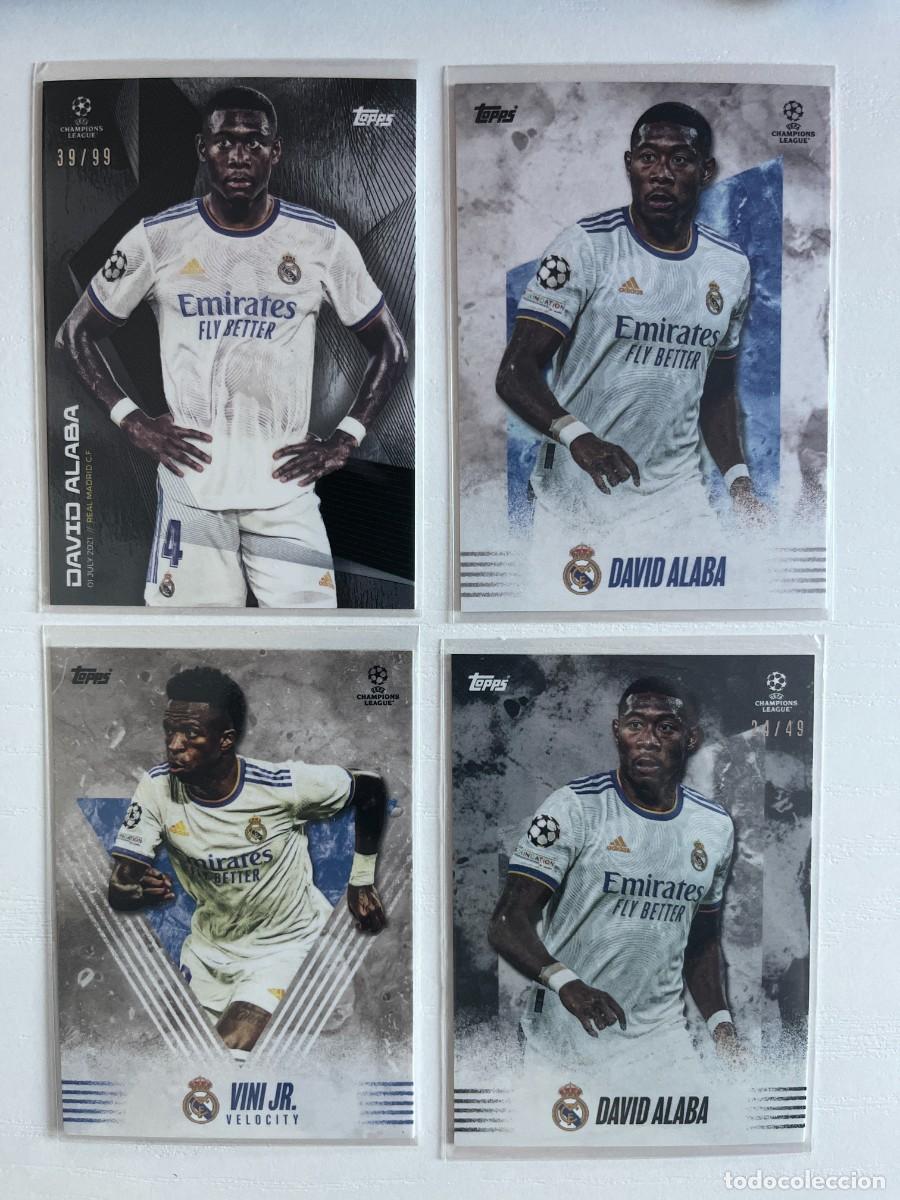 Fu&szlig;ball-Sticker: DAVID ALABA Lote 4 Cartas Real Madrid - Black /49, Black /99 & B&aacute;sicas 2021 Topps