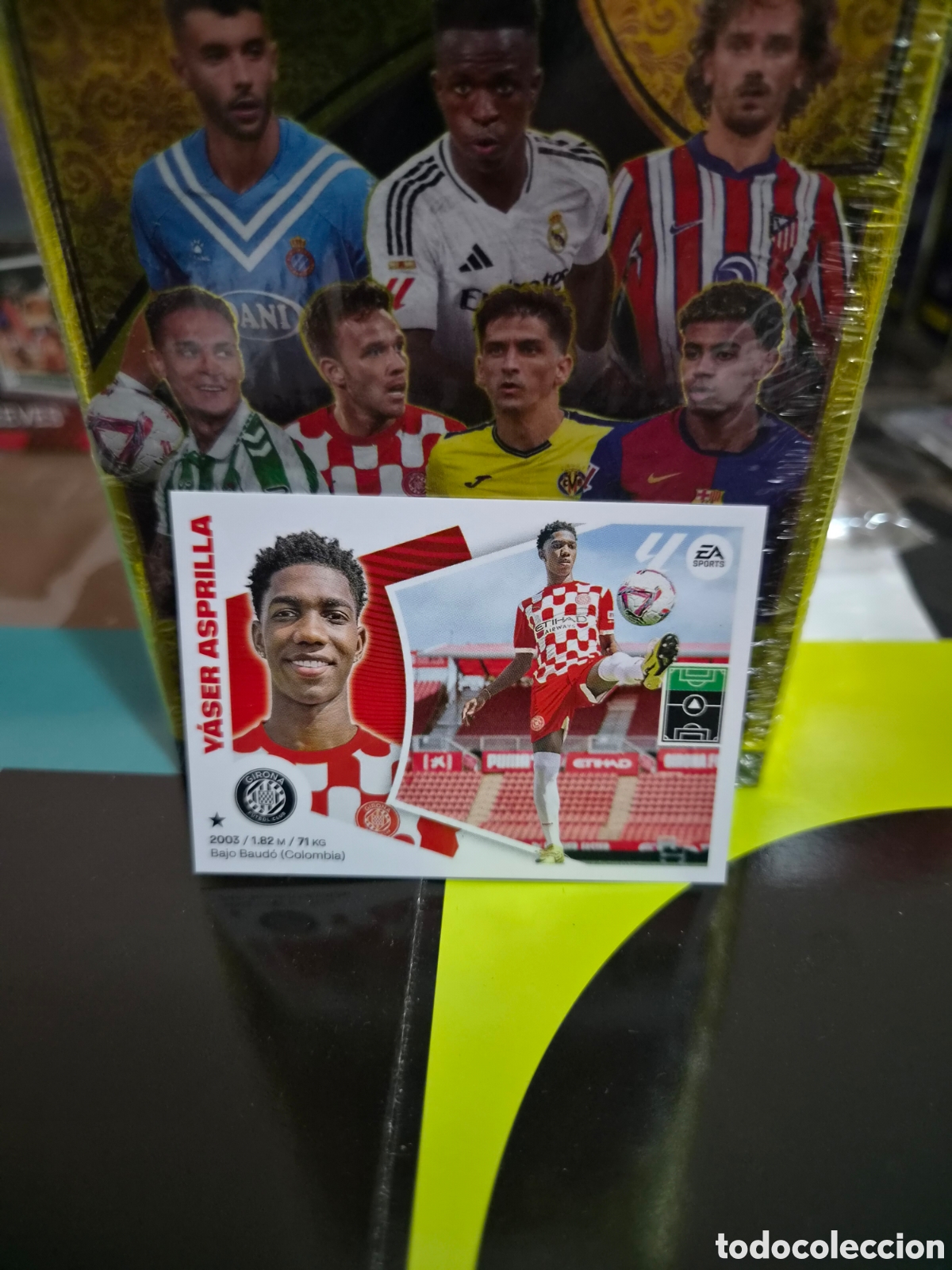 Cromos de f&uacute;tbol: N&deg;18Bis Girona Yaser Asprilla Liga Este 24/25