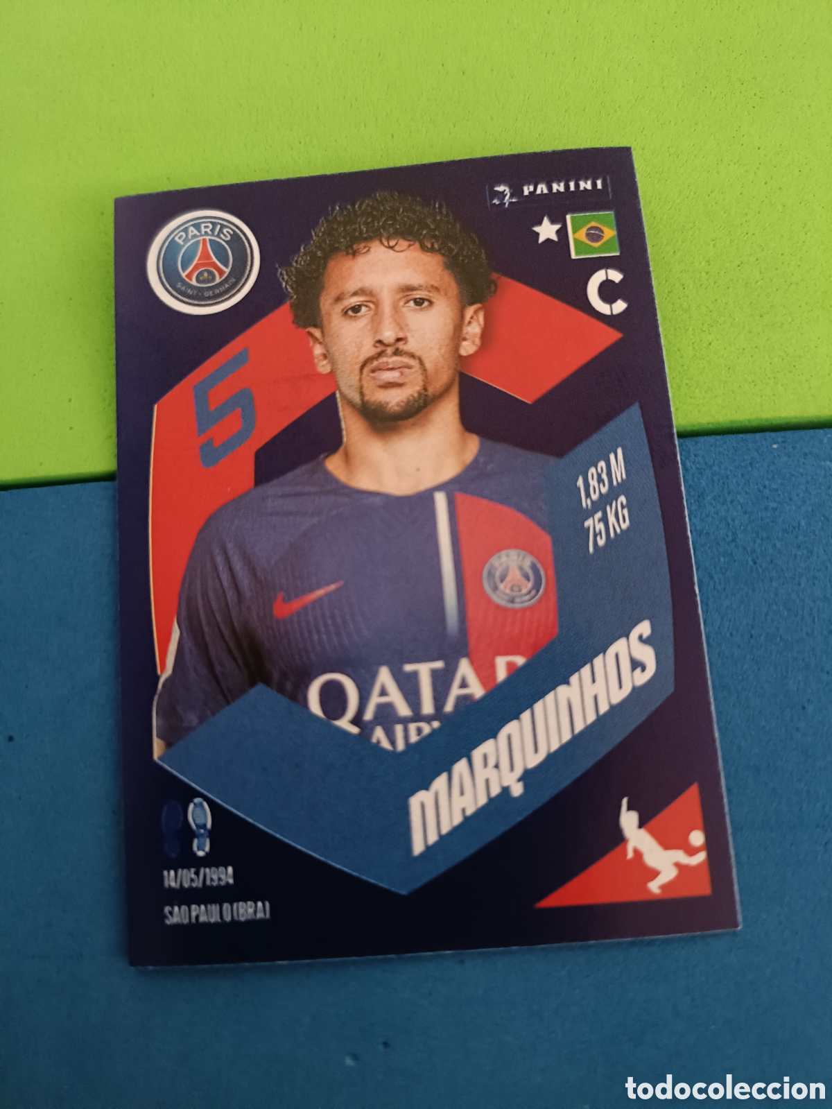 Figurine di Calcio: Panini Foot France stickers 2023 2024 23 24 - 339 Marquinhos PSG