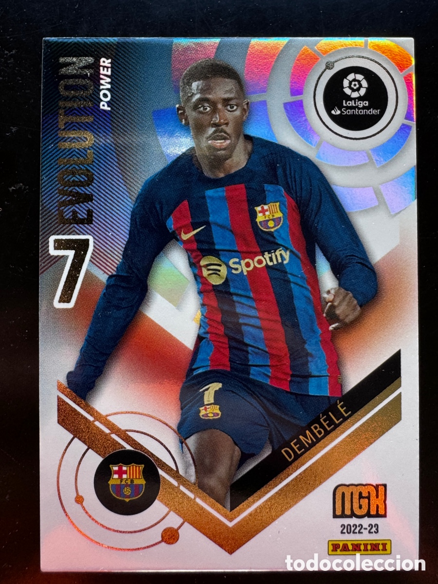 Cromos de f&uacute;tbol: Dembel&eacute; P499 Nuevo Evolution Power Barcelona Megacracks 2022/23