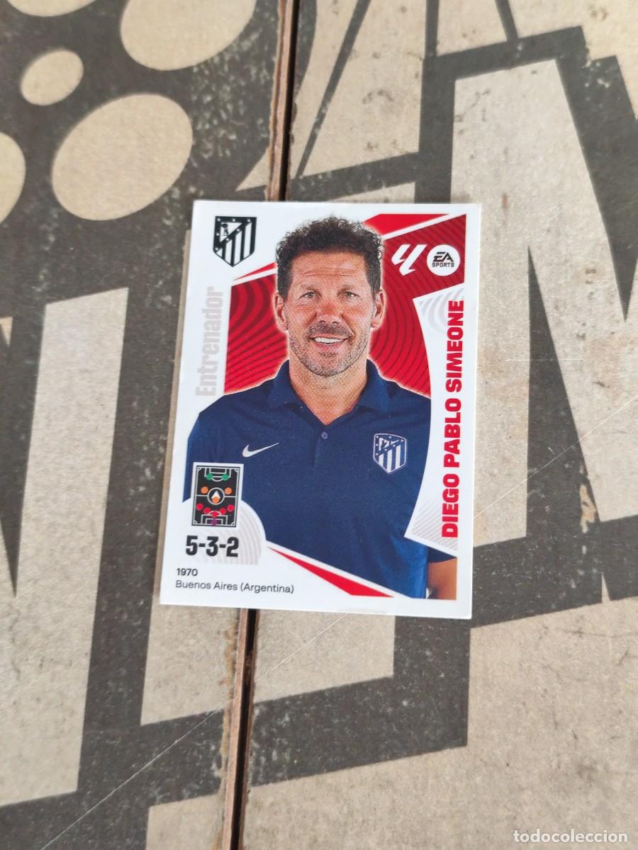 Football Stickers: Simeone N&deg; 2 Atletico de Madrid Liga Este 24/25 sin pegar