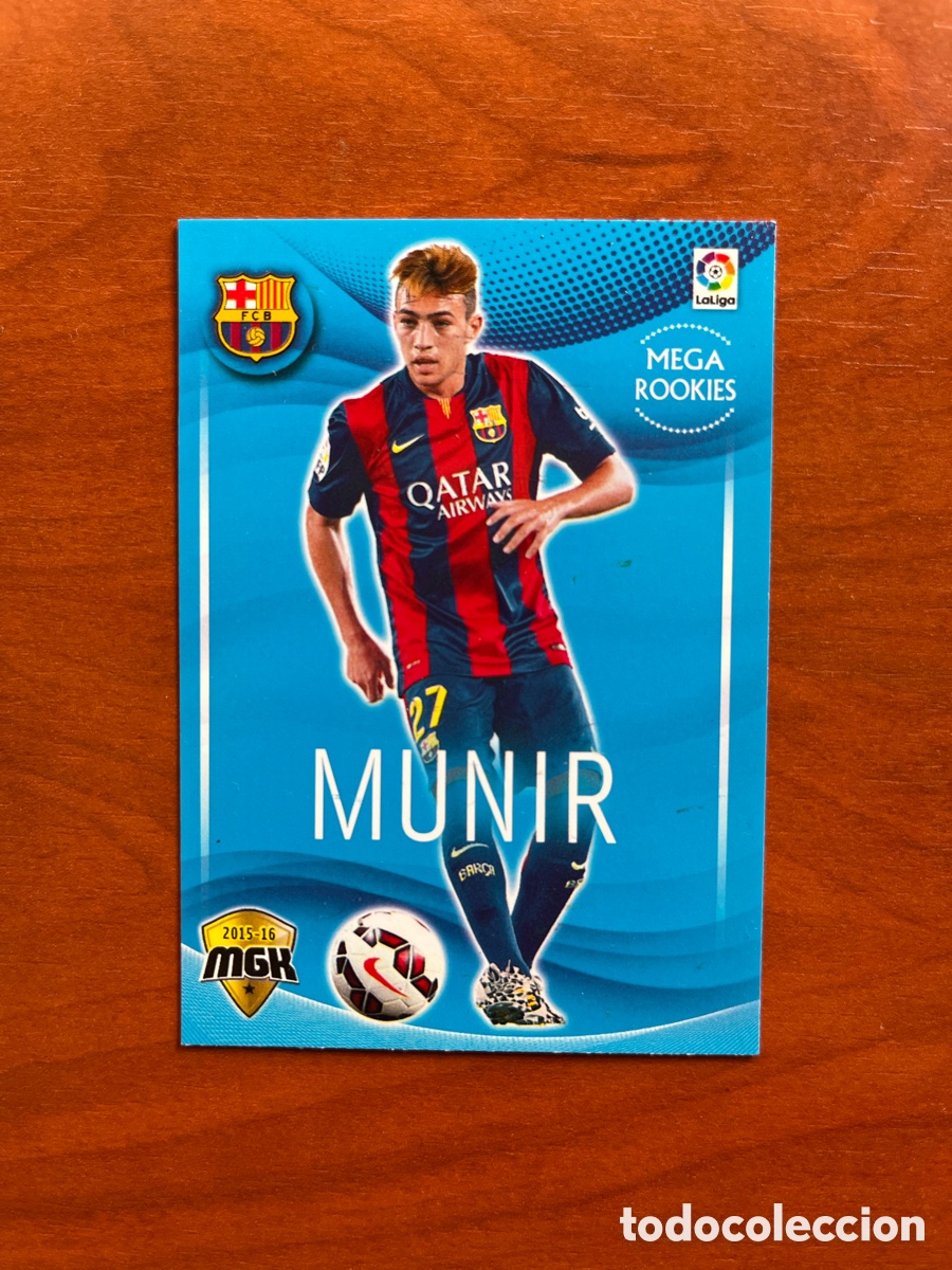 Cromos de f&uacute;tbol: 81 MUNIR FC BARCELONA MEGA ROOKIES FICHAS ALBUM MEGACRACKS 2015 2016 MGK 15 16