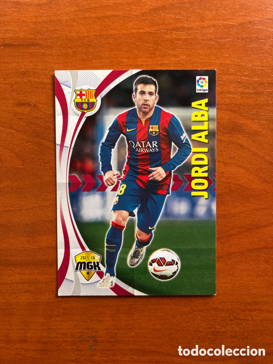 Cromos de f&uacute;tbol: 66 JORDI ALBA FC BARCELONA FICHAS ALBUM MGK MEGACRACKS 2015 2016 15 16