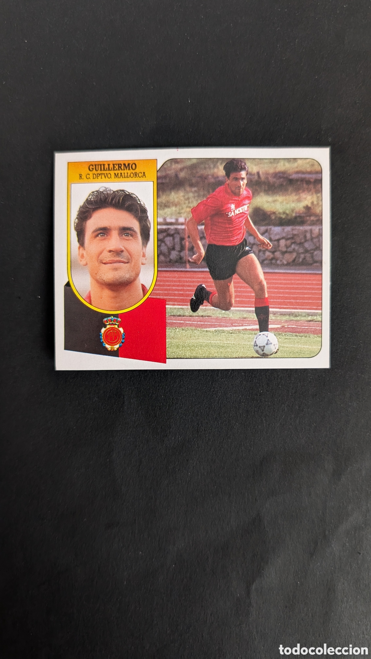 Cromos de Futebol: GUILLERMO MALLORCA BAJA CART&Oacute;N LIGA ESTE 1991/92 91 92 NUNCA PEGADO SIN PEGAR