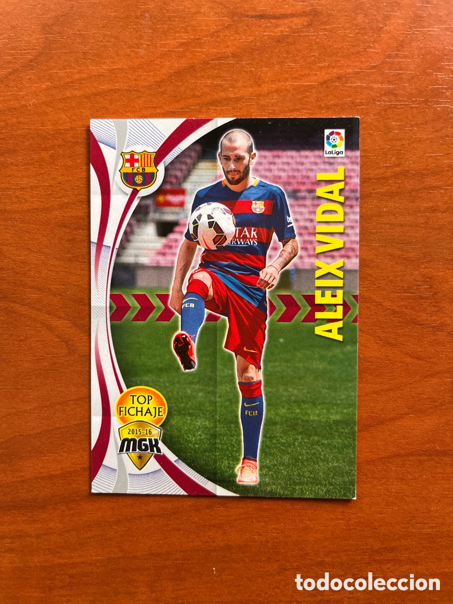 Football Stickers: ALEIX VIDAL F. C. BARCELONA TOP FICHAJE 76 PANINI MEGACRACKS 2015 2016 15 16
