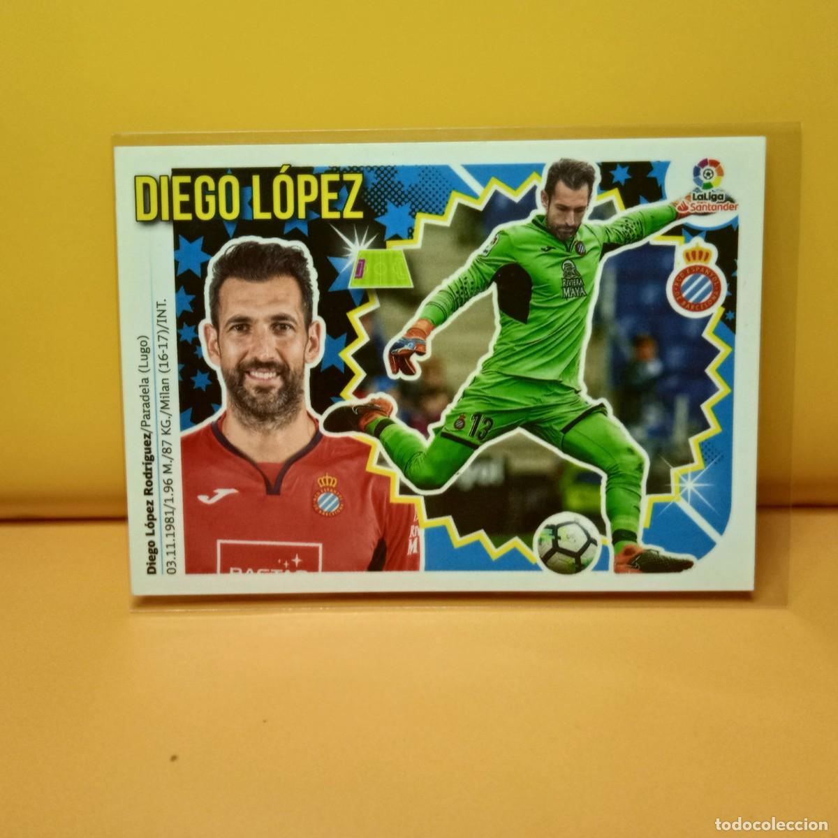Football Stickers: EDICIONES ESTE 2018 2019 18 19 R.C.D ESPANYOL DIEGO L&Oacute;PEZ 1