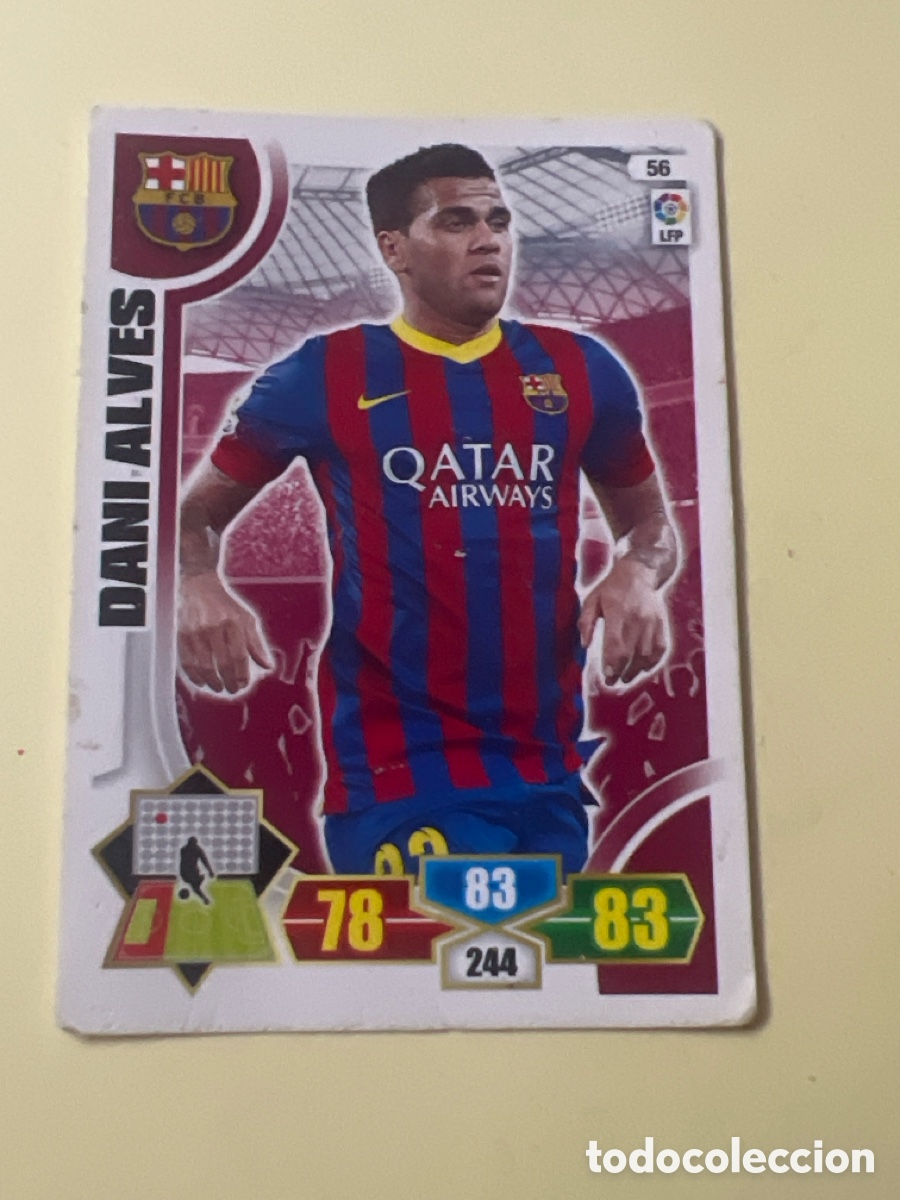 Cromos de f&uacute;tbol: C8653. 56 DANI ALVES (FC Barcelona). Liga 2013 2014 13 14 Adrenalyn XL