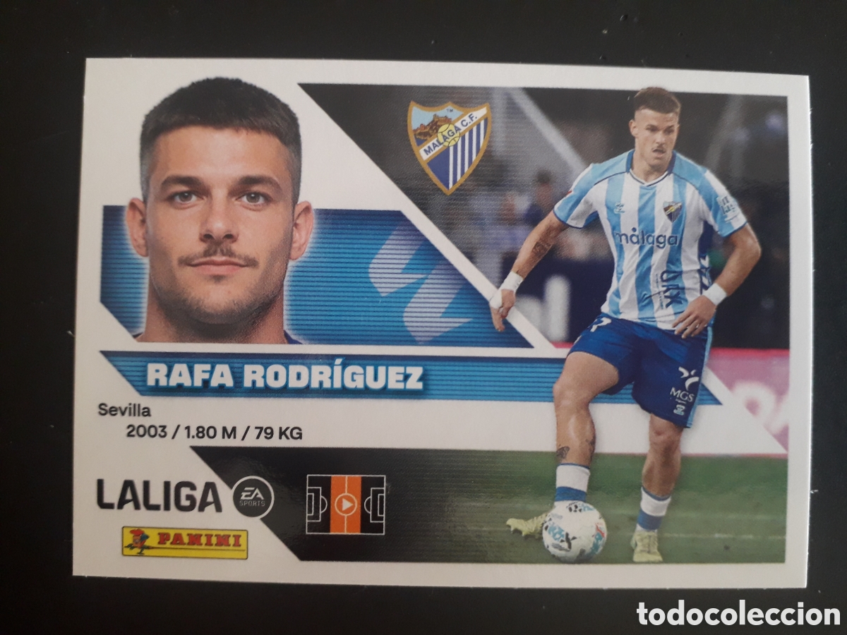 Cromos de f&uacute;tbol: RAFA RODR&Iacute;GUEZ, M&Aacute;LAGA N&deg; 13A ED ESTE 2026 2027 26 27 SIN PEGAR PEDIDO M&Iacute;NIMO 3&euro;.