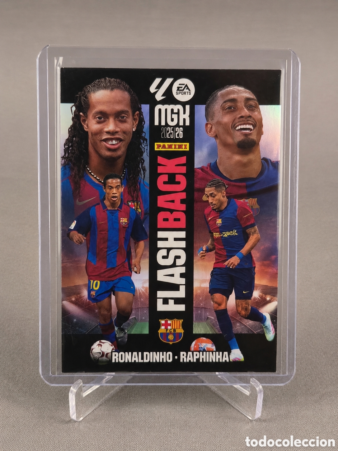 Cromos de f&uacute;tbol: CROMO RONALDINHO / RAPHINHA FLASHBACK #430 - MEGACRACKS 25/26 PANINI LALIGA