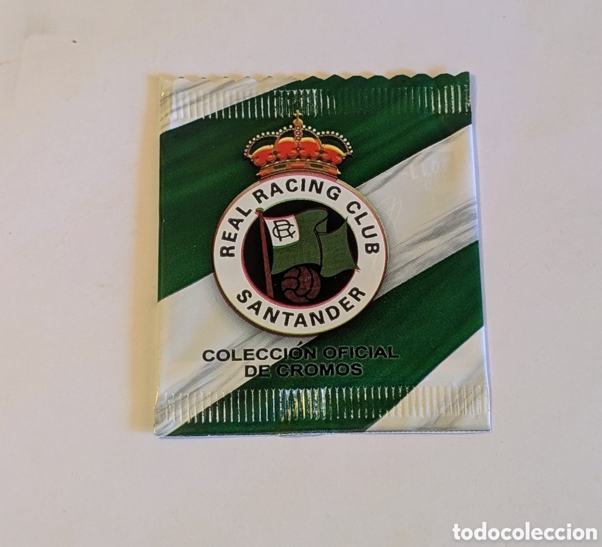 Cromos de f&uacute;tbol: Sobre cromos f&uacute;tbol sin abrir Real Racing Club Santander