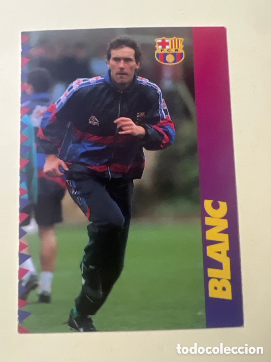 Fu&szlig;ball-Sticker: FC BARCELONA 96 97 CARDS PANINI N&ordm; 97 LAURENT BLANC ... MUY PERSONAL - CROMO LIGA 1996 1997 BAR&Ccedil;A