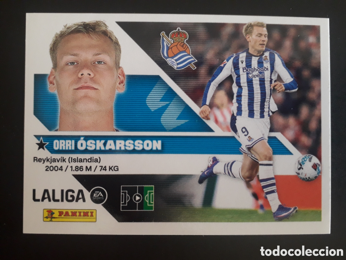 Cromos de f&uacute;tbol: &Oacute;SKARSSON, REAL SOCIEDAD N&deg; 19 ED ESTE 2026 2027 26 27 SIN PEGAR PEDIDO M&Iacute;NIMO 3&euro;