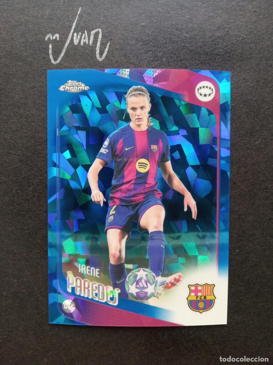 Fu&szlig;ball-Sticker: 68 IRENE PAREDES FC BARCELONA ESPA&Ntilde;A ⚽ TOPPS &reg; CHROME SAPPHIRE WOMEN CHAMPIONS 2025 2026 25 26 NUEVO