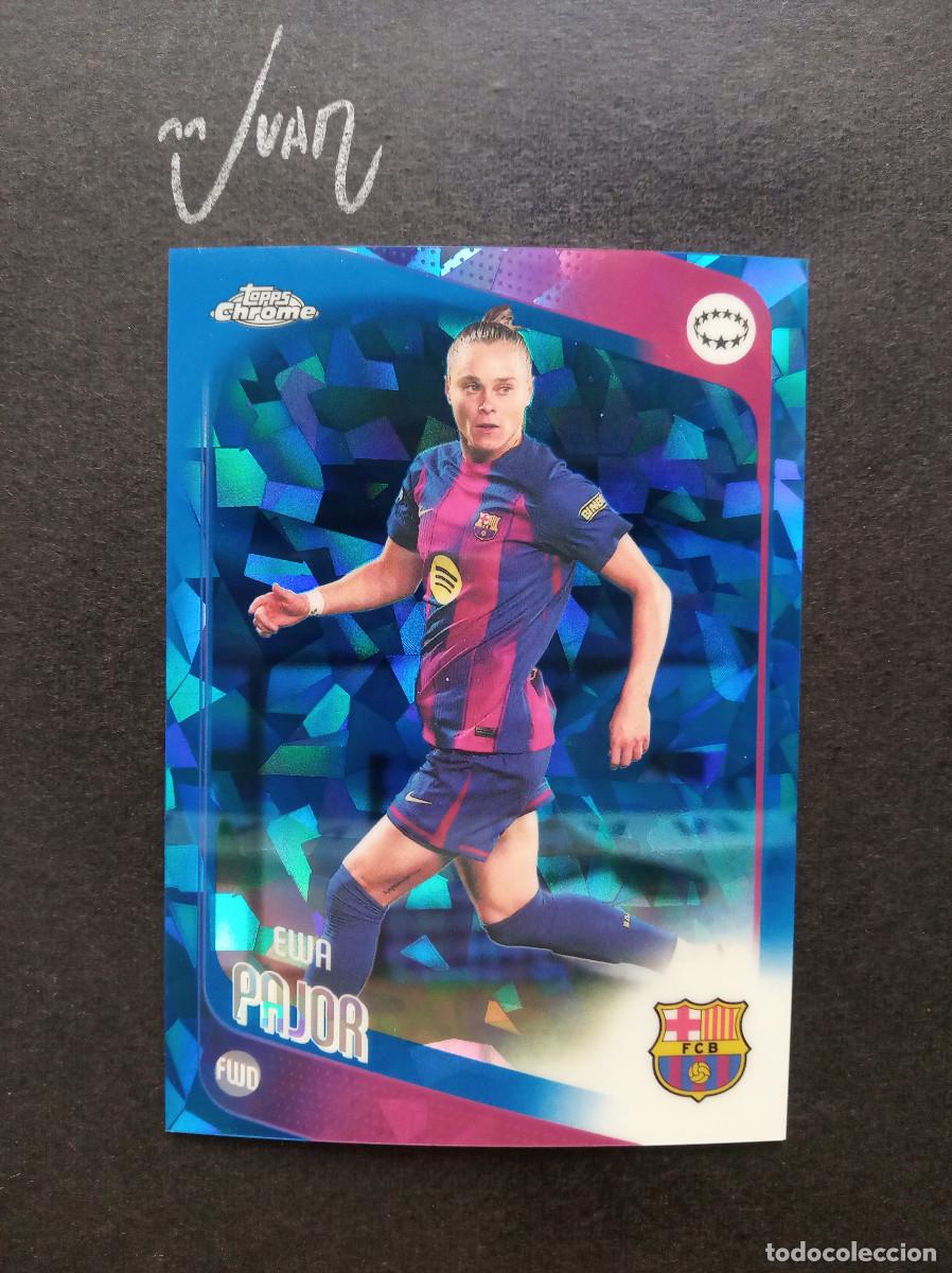 Figurine di Calcio: N&ordm; 3 EWA PAJOR FC BARCELONA POLONIA ⚽ TOPPS &reg; CHROME SAPPHIRE WOMEN CHAMPIONS 2025 2026 25 26 NUEVO