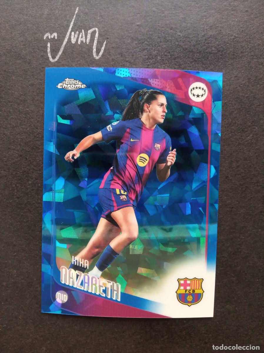 Figurine di Calcio: 39 KIKA NAZARETH BARCELONA PORTUGAL ⚽ TOPPS &reg; CHROME SAPPHIRE WOMEN CHAMPIONS 2025 2026 25 26 NUEVO