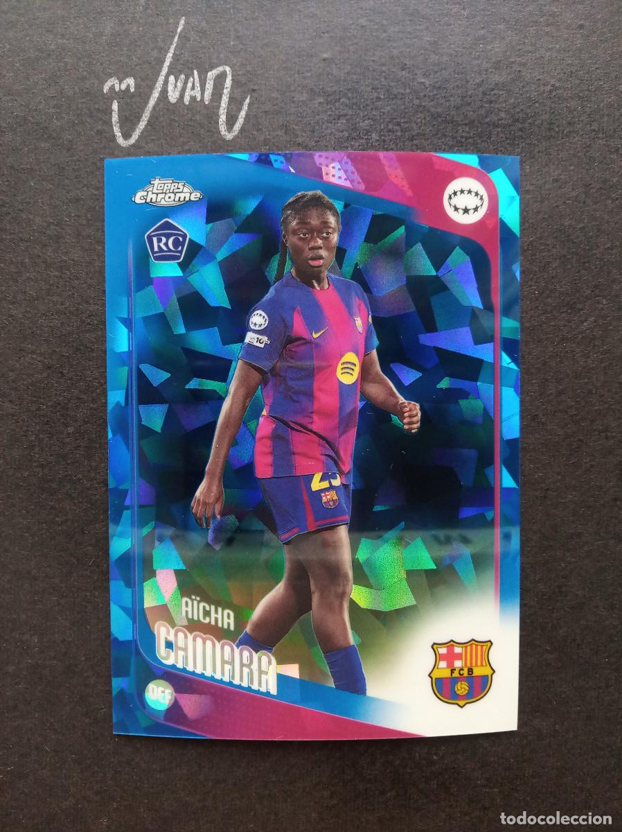 Figurine di Calcio: 69 ROOKIE AICHA CAMARA BARCELONA ⚽ TOPPS &reg; CHROME SAPPHIRE WOMEN CHAMPIONS 2025 2026 25 26 NUEVO