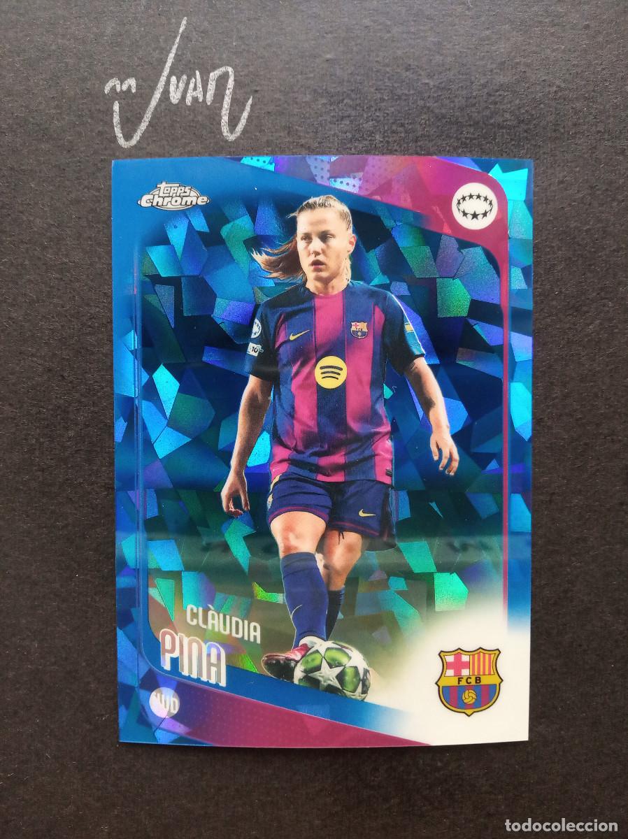 Football Stickers: N&ordm; 22 CLAUDIA PINA BARCELONA ESPA&Ntilde;A ⚽ TOPPS &reg; CHROME SAPPHIRE WOMEN CHAMPIONS 2025 2026 25 26 NUEVO