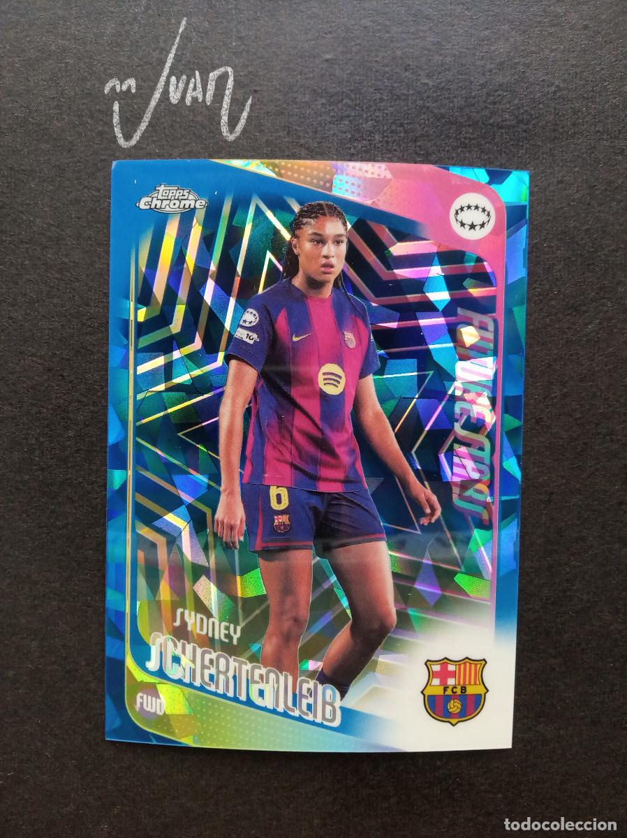 Cromos de f&uacute;tbol: N&ordm; 55 SYDNEY SCHERTENLEIB BARCELONA⚽ TOPPS &reg; CHROME SAPPHIRE WOMEN CHAMPIONS 2025 2026 25 26 NUEVO