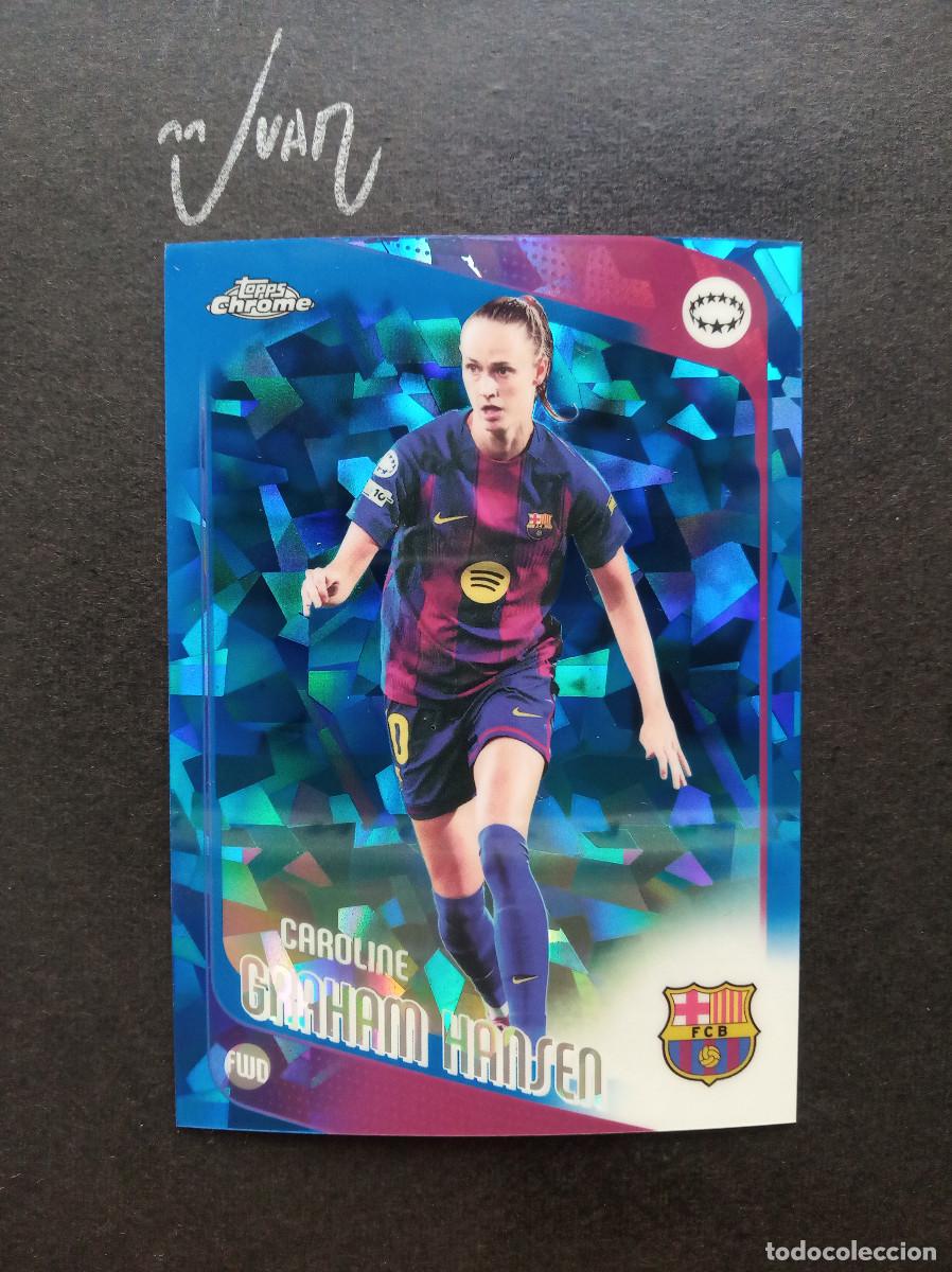 Fu&szlig;ball-Sticker: 30 GRAHAM HANSEN BARCELONA NORUEGA ⚽ TOPPS &reg; CHROME SAPPHIRE WOMEN CHAMPIONS 2025 2026 25 26 NUEVO