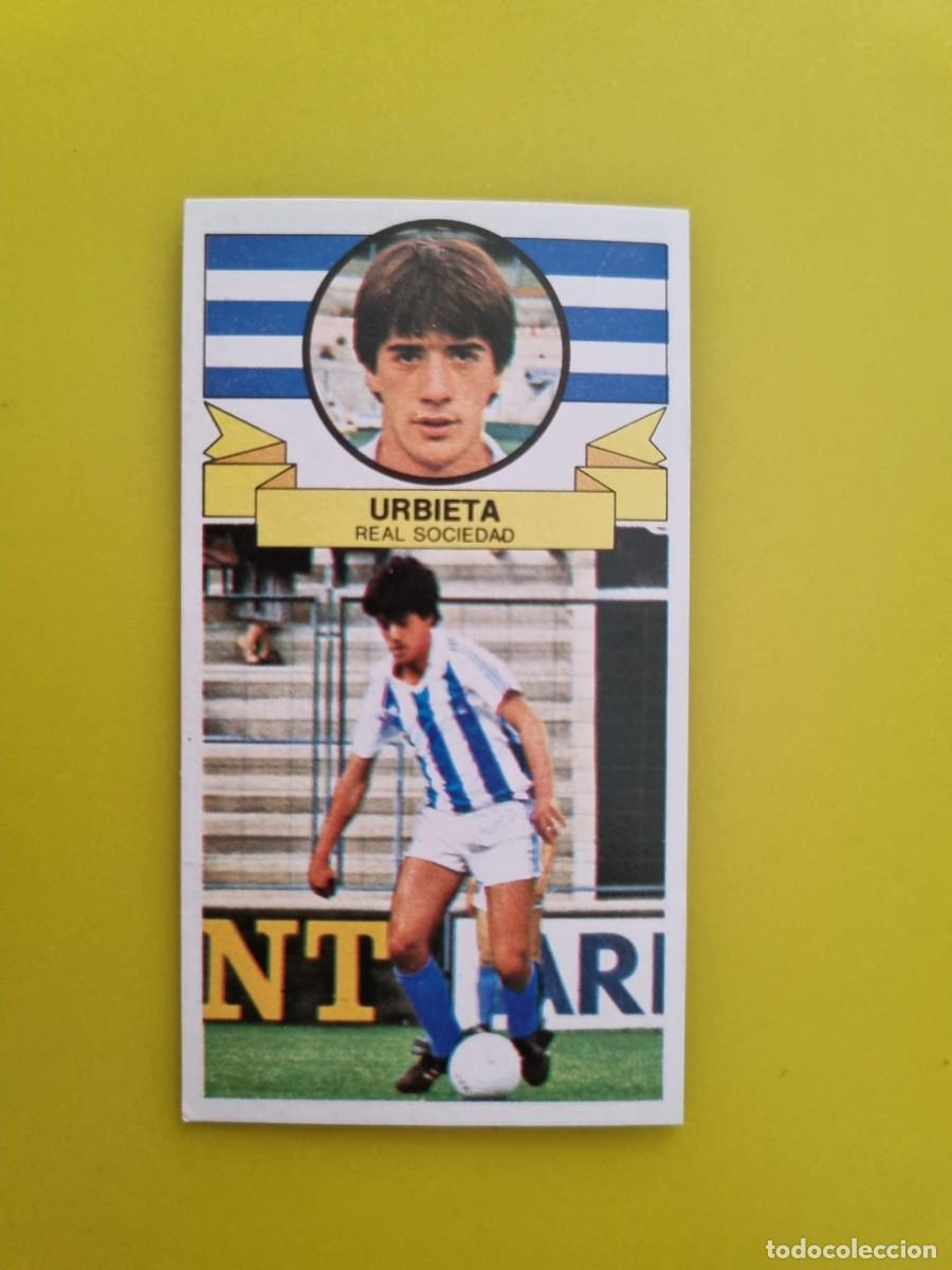 Fu&szlig;ball-Sticker: CROMO ESTE 85 86 1985 1986 NUNCA PEGADO SIN PEGAR URBIETA REAL SOCIEDAD N&ordm;9 ULTIMOS FICHAJES AR826