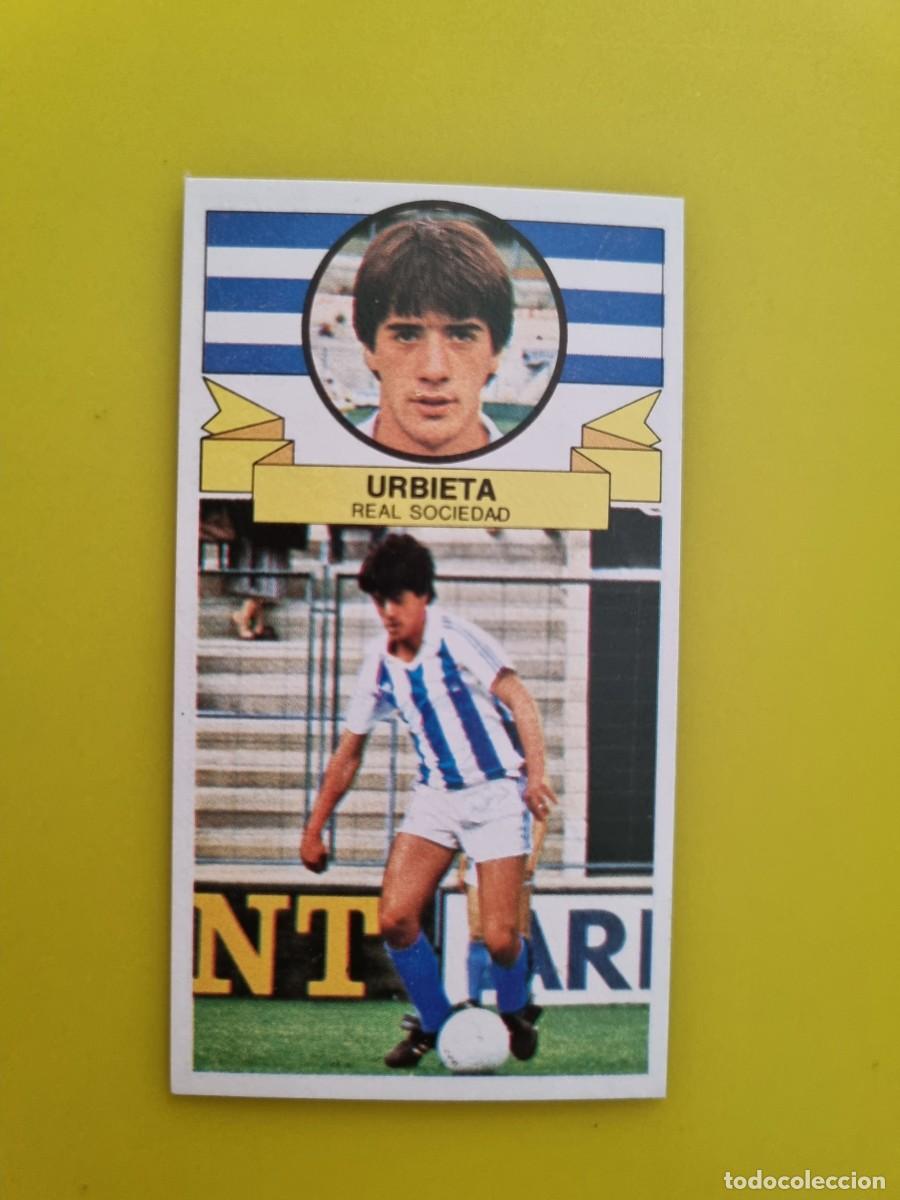 Fu&szlig;ball-Sticker: CROMO ESTE 85 86 1985 1986 NUNCA PEGADO SIN PEGAR URBIETA REAL SOCIEDAD N&ordm;9 ULTIMOS FICHAJES AR826