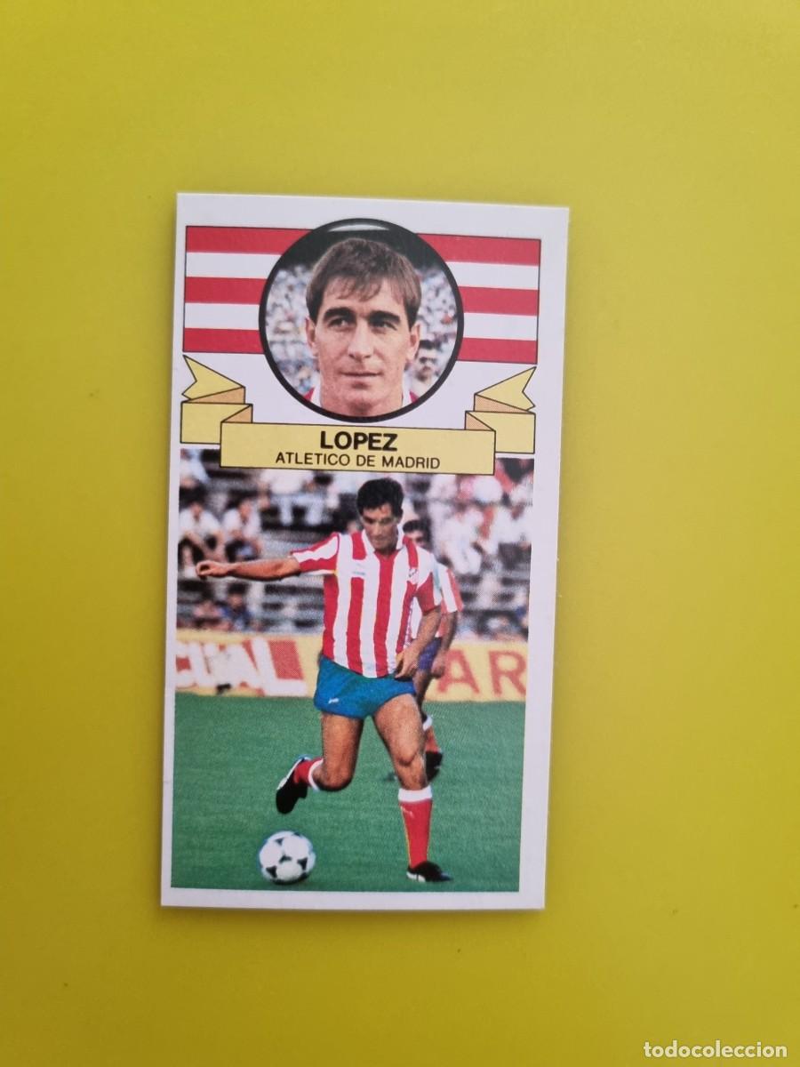 Cromos de f&uacute;tbol: ESTE 85 86 1985 1986 NUNCA PEGADO SIN PEGAR LOPEZ ATL DE MADRID N&ordm;3 ULTIMOS FICHAJES AR826