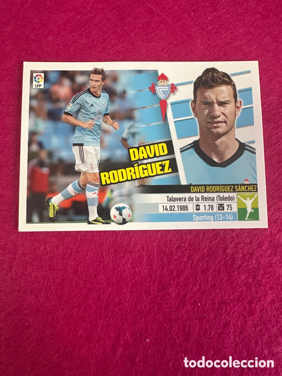 Cromos de Futebol: DAVID RODR&Iacute;GUEZ(CELTA)14B COLOCA LIGA ESTE 2013-2014 13 14 NUNCA PEGADO SIN PEGAR