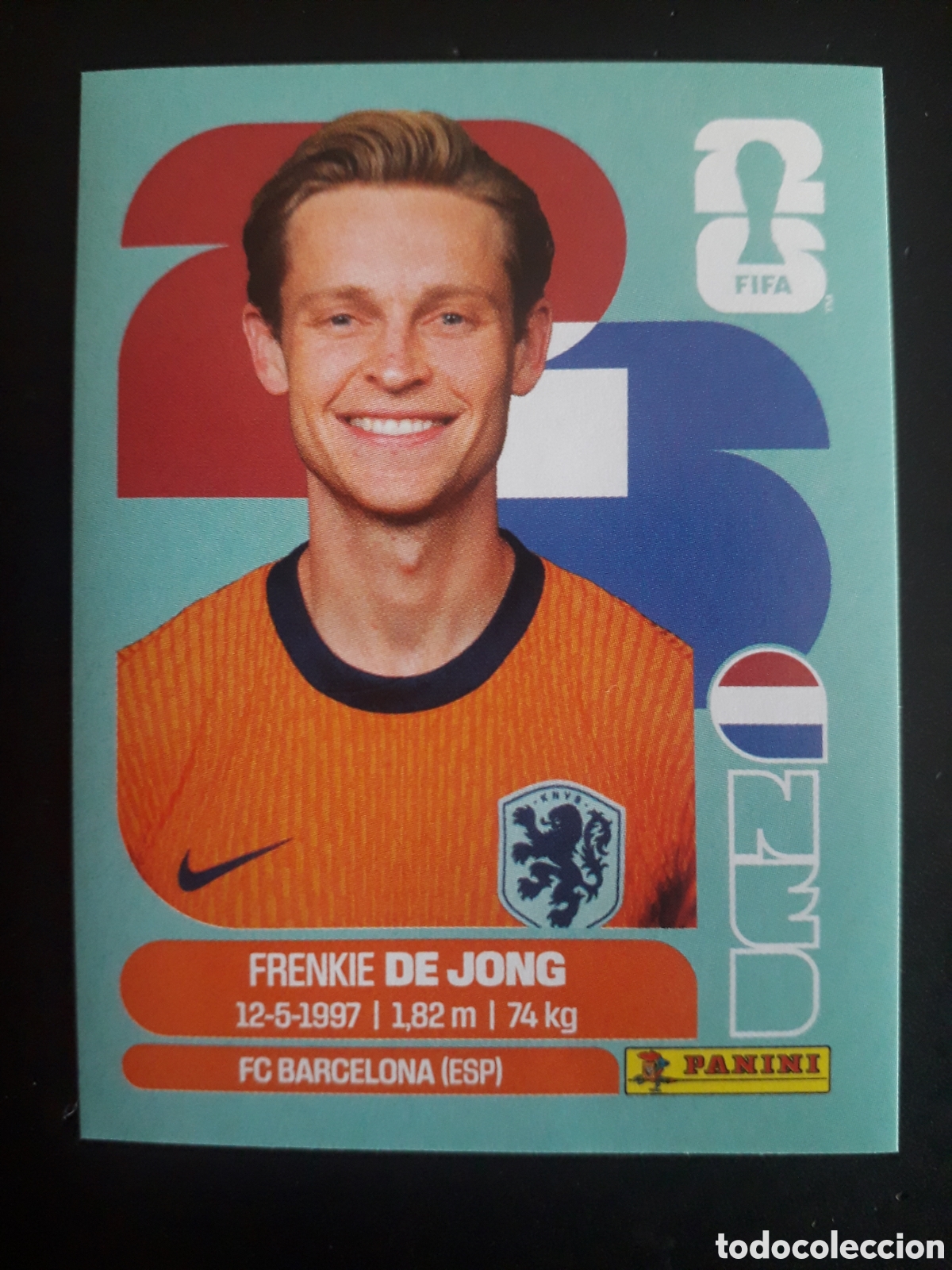 Cromos de f&uacute;tbol: DE JONG HOLANDA/PA&Iacute;SES BAJOS NED 14 MUNDIAL F&Uacute;TBOL 2026 FIFA WORLD CUP PANINI PEDIDO M&Iacute;NIMO 3&euro;