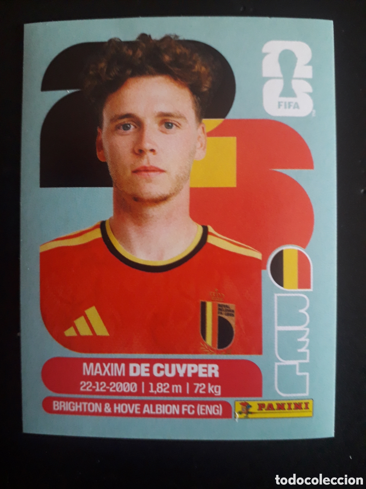 Cromos de f&uacute;tbol: DE CUYPER B&Eacute;LGICA BEL 7 MUNDIAL F&Uacute;TBOL 2026 FIFA WORLD CUP PANINI SIN PEGAR PEDIDO M&Iacute;NIMO 3&euro;