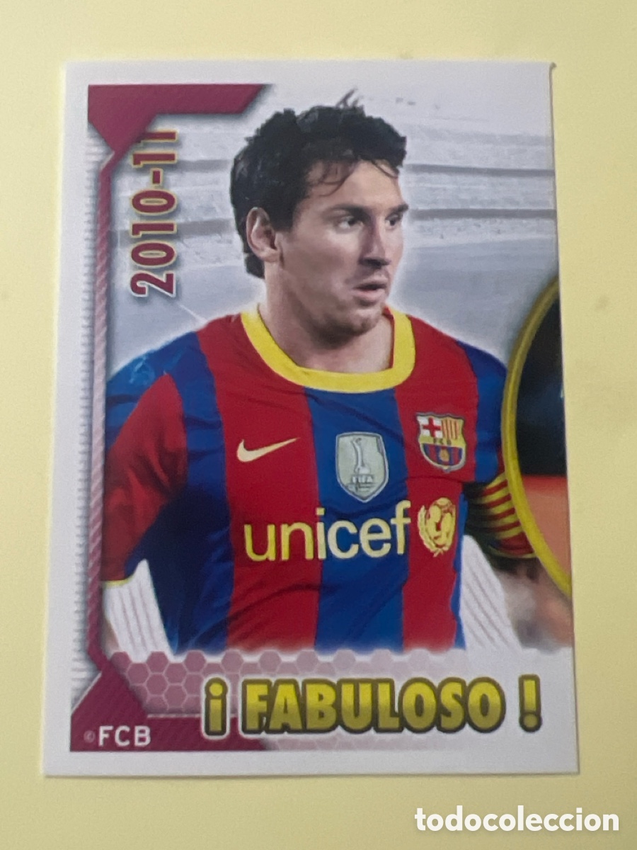 Cromos de f&uacute;tbol: E90. 2010 2011 10 11 CROMO NUNCA PEGADO COLECCI&Oacute;N OFICIAL FC BARCELONA MESSI N 120