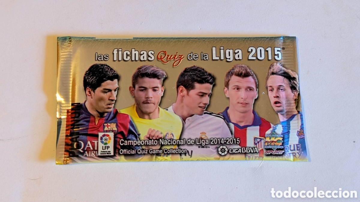 Football Stickers: Sobre cromos futbol sin abrir Las Fichas de la Liga 2015. MC. BBVA. Edici&oacute;n FINAL. PLATINUM