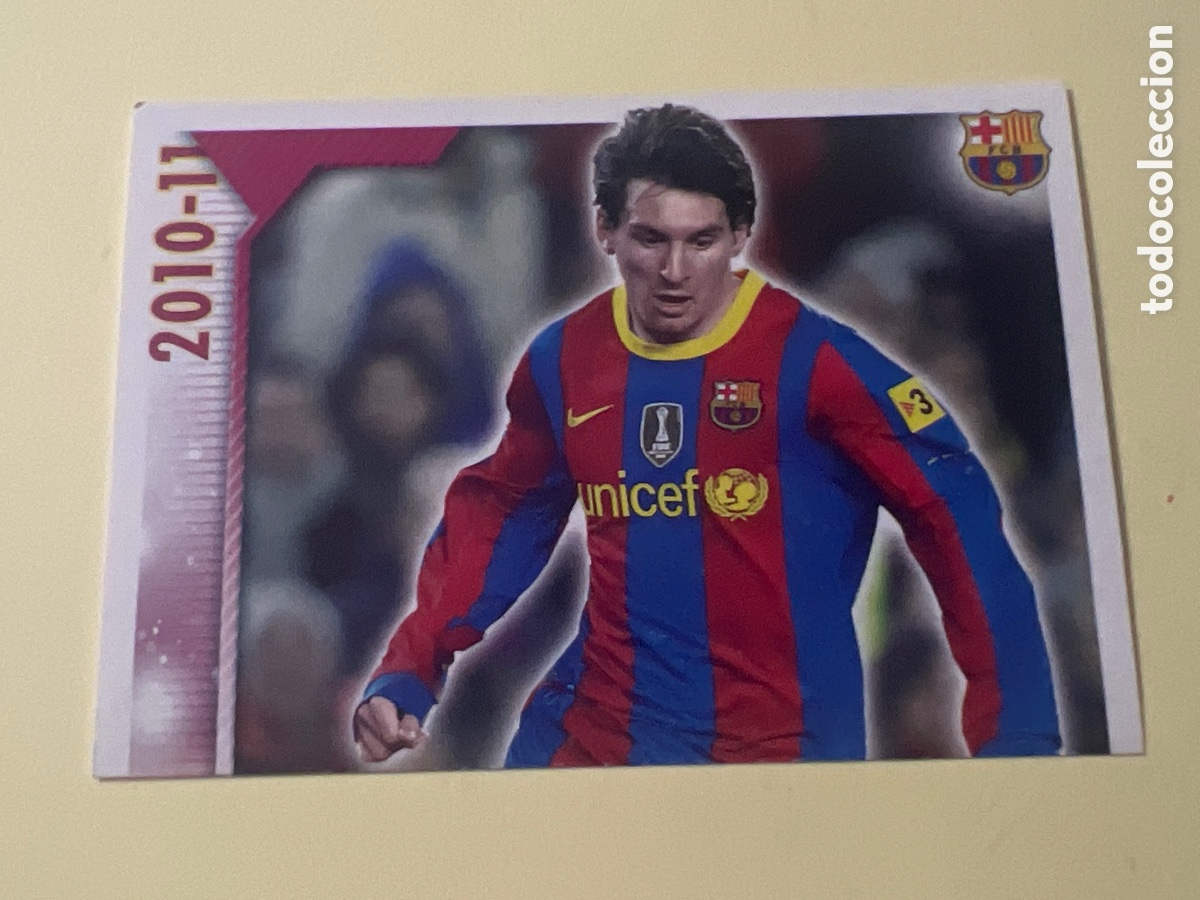 Fu&szlig;ball-Sticker: E102. CROMO n&ordm; 117-118 MESSI COLECCI&Oacute;N OFICIAL BARCELONA 2010-2011 DE PANINI.