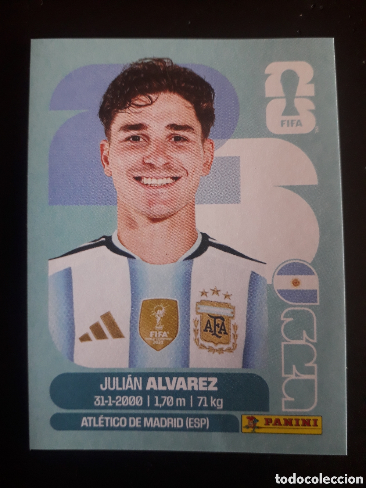 Football Stickers: JULI&Aacute;N &Aacute;LVAREZ ARGENTINA ARG 19 MUNDIAL F&Uacute;TBOL 2026 FIFA WORLD CUP PANINI PEDIDO M&Iacute;NIMO 3&euro;