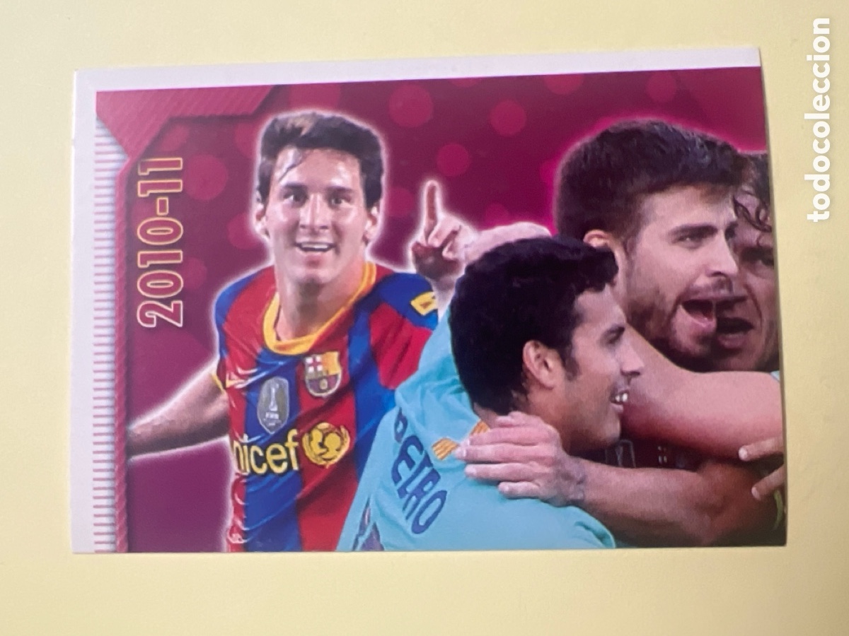 Fu&szlig;ball-Sticker: CROMO ALBUM FC BARCELONA 2010 2011 PANINI 173 MESSI PIQUE PUYOL PEDRO SIN PEGAR LIGA 10 11 BAR&Ccedil;A FCB
