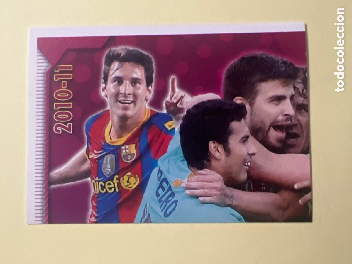 Fu&szlig;ball-Sticker: CROMO ALBUM FC BARCELONA 2010 2011 PANINI 173 MESSI PIQUE PUYOL PEDRO SIN PEGAR LIGA 10 11 BAR&Ccedil;A FCB