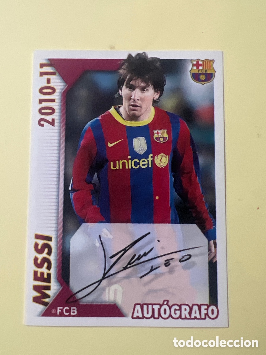 Fu&szlig;ball-Sticker: E119. CROMO n&ordm; 119 MESSI AUT&Oacute;GRAFO COLECCI&Oacute;N OFICIAL BARCELONA 2010-2011 DE PANINI