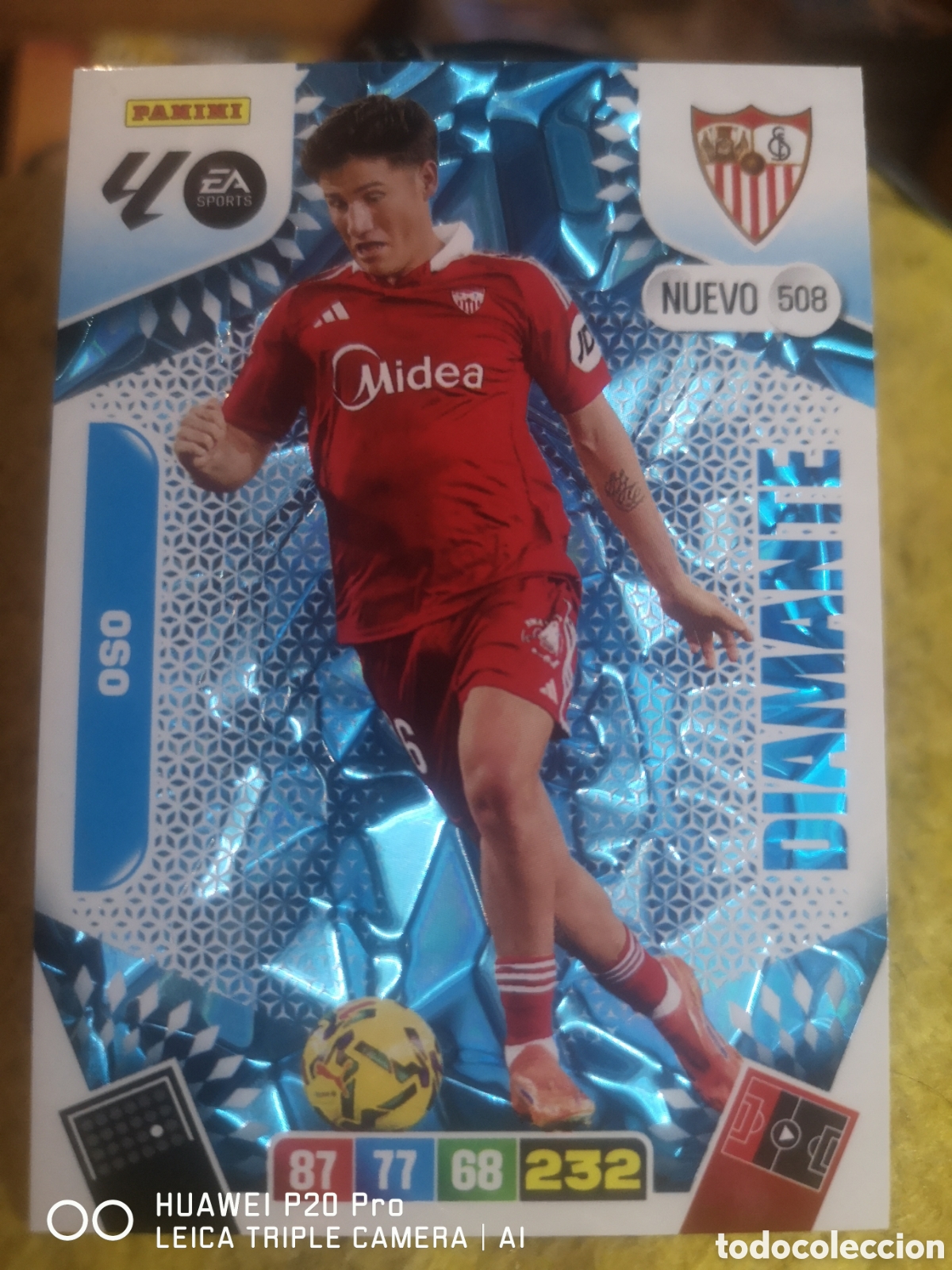 Cromos de f&uacute;tbol: ADRENALYN 2025 2026 OSO NUEVO DIAMANTE 508 SEVILLA