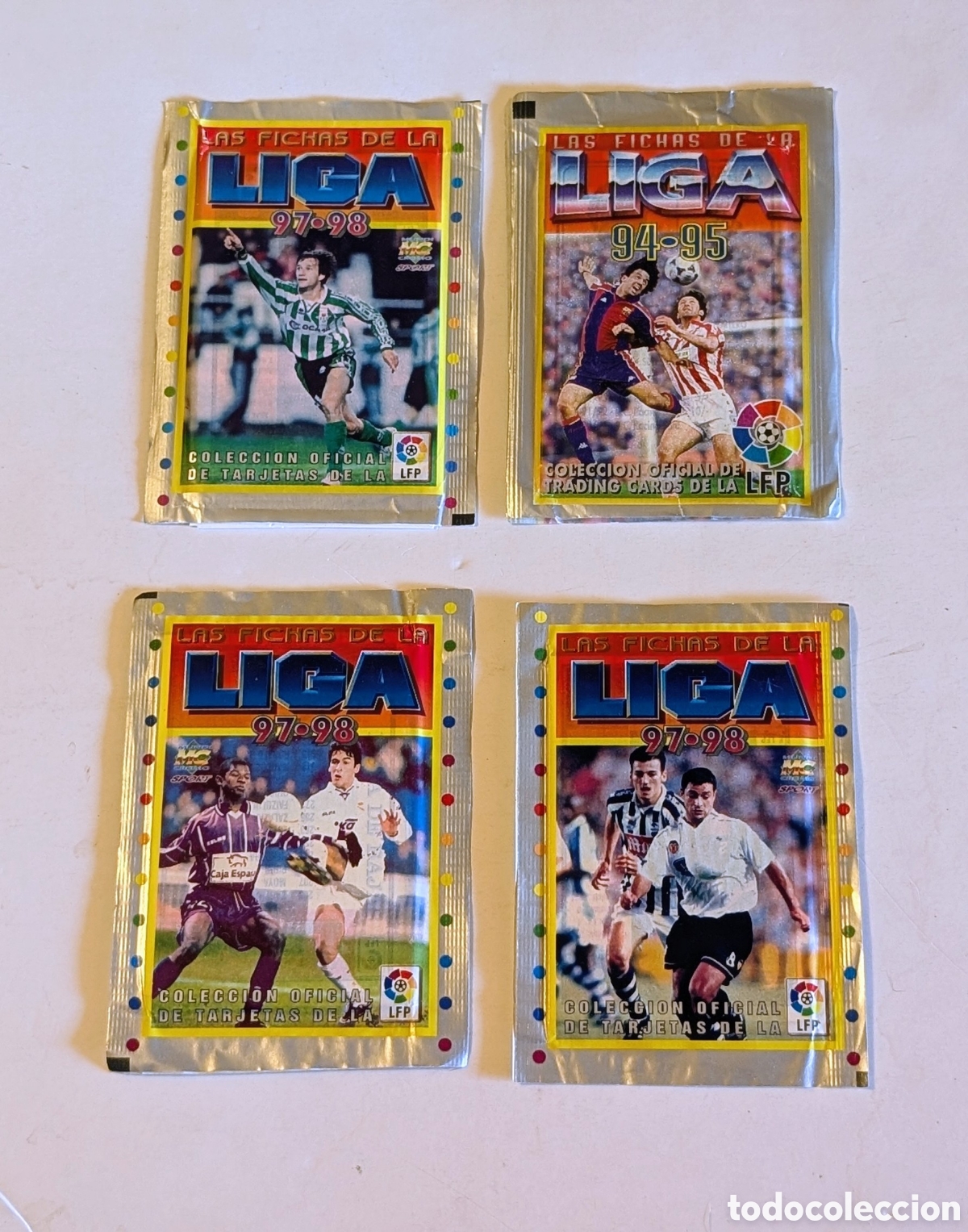 Cromos de f&uacute;tbol: Sobres Futbol sin abrir Las Fichas de la Liga. 94/95. 97/98. MC