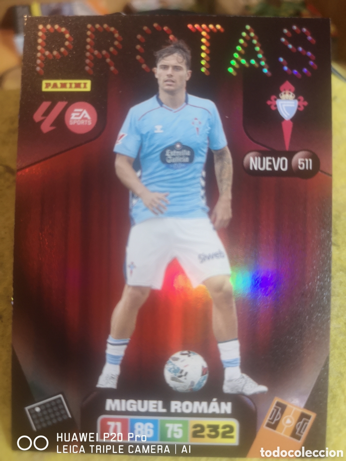 Cromos de f&uacute;tbol: ADRENALYN 2025 2026 MIGUEL ROMAN NUEVO PROTAS 511 - REAL CLUB CELTA