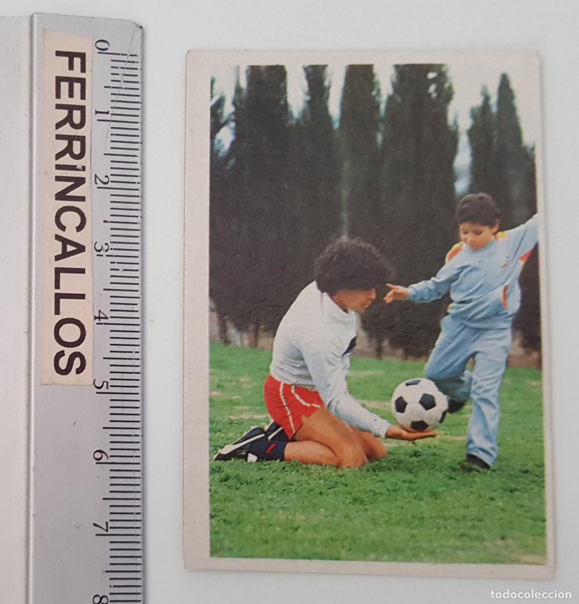 Cromos de f&uacute;tbol: DIEGO ARMANDO MARADONA, MIS ENSE&Ntilde;ANZAS 89, CROMO ESPORT SA, LIGA 1&ordf; DIVISI&Oacute;N 1984 85, SIN PEGAR