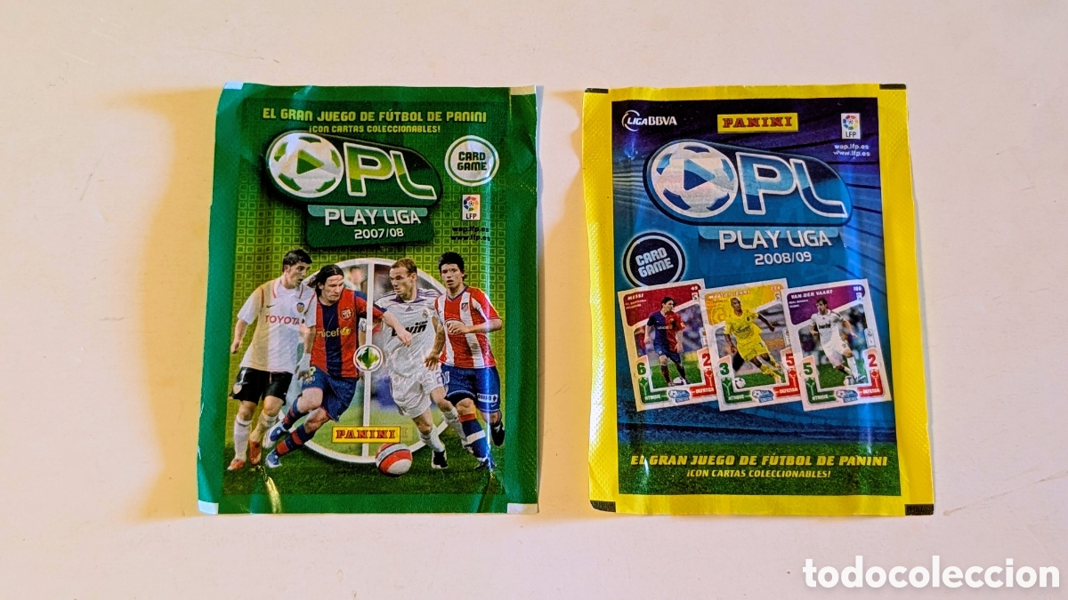 Cromos de f&uacute;tbol: Sobres Futbol sin abrir OPL Play Liga 2007/2008. 2008/2009. Panini. Muy Raros!!