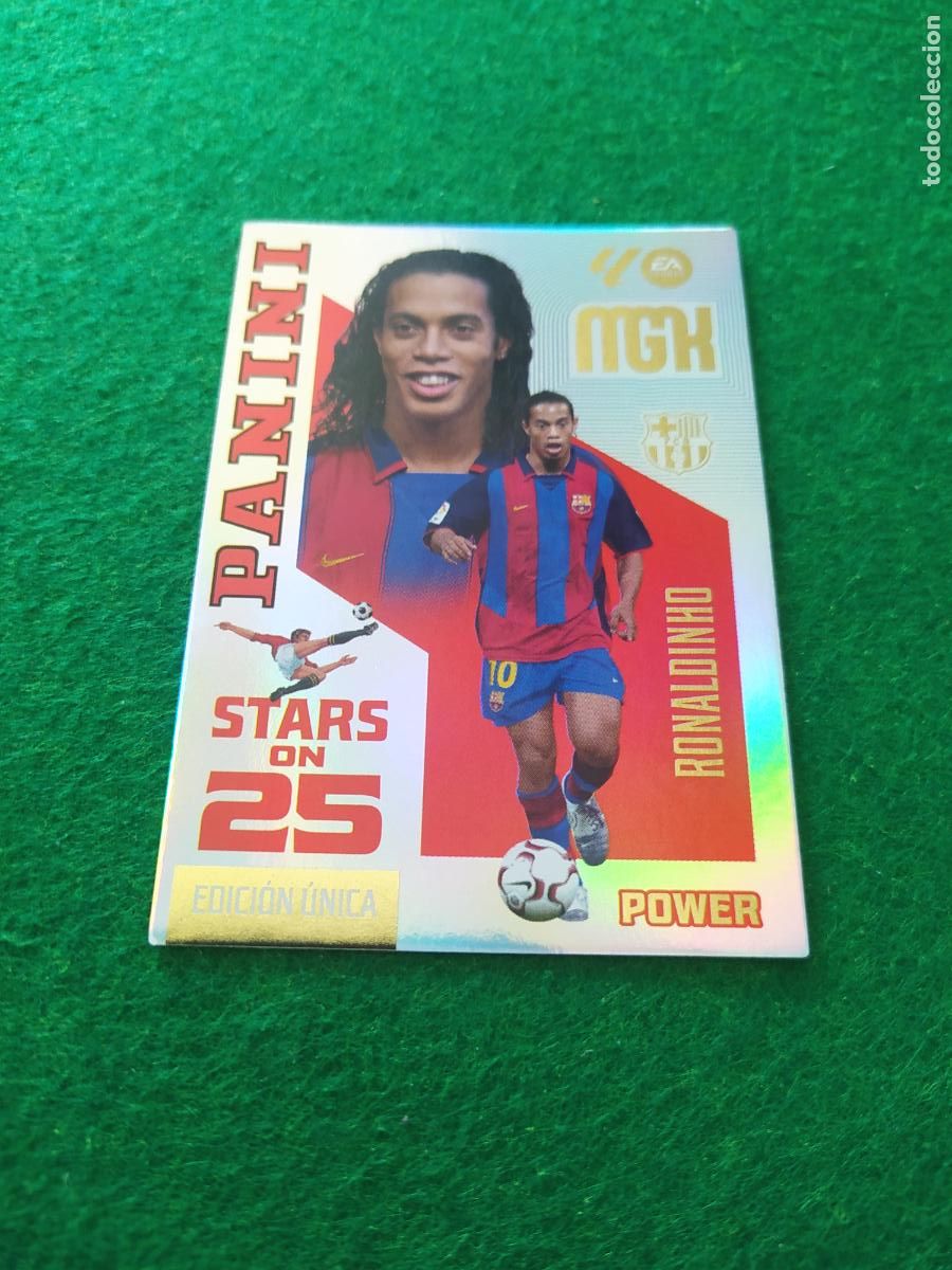 Cromos de f&uacute;tbol: MEGACRACKS 2026 2027 MGK 26 27 NUEVO - STARS ON 25 POWER FC BARCELONA RONALDINHO