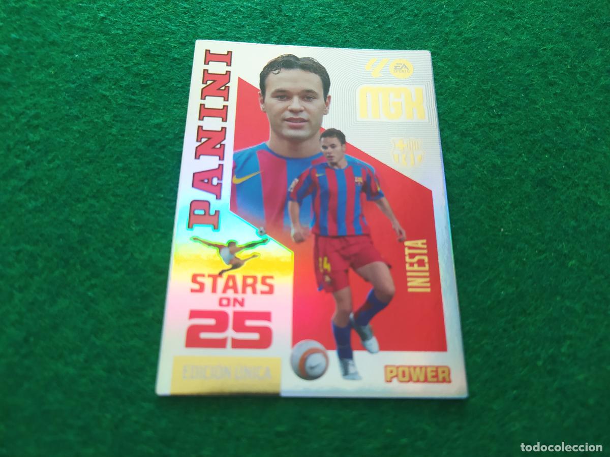 Cromos de f&uacute;tbol: MEGACRACKS 2026 2027 MGK 26 27 NUEVO - STARS ON 25 POWER FC BARCELONA INIESTA