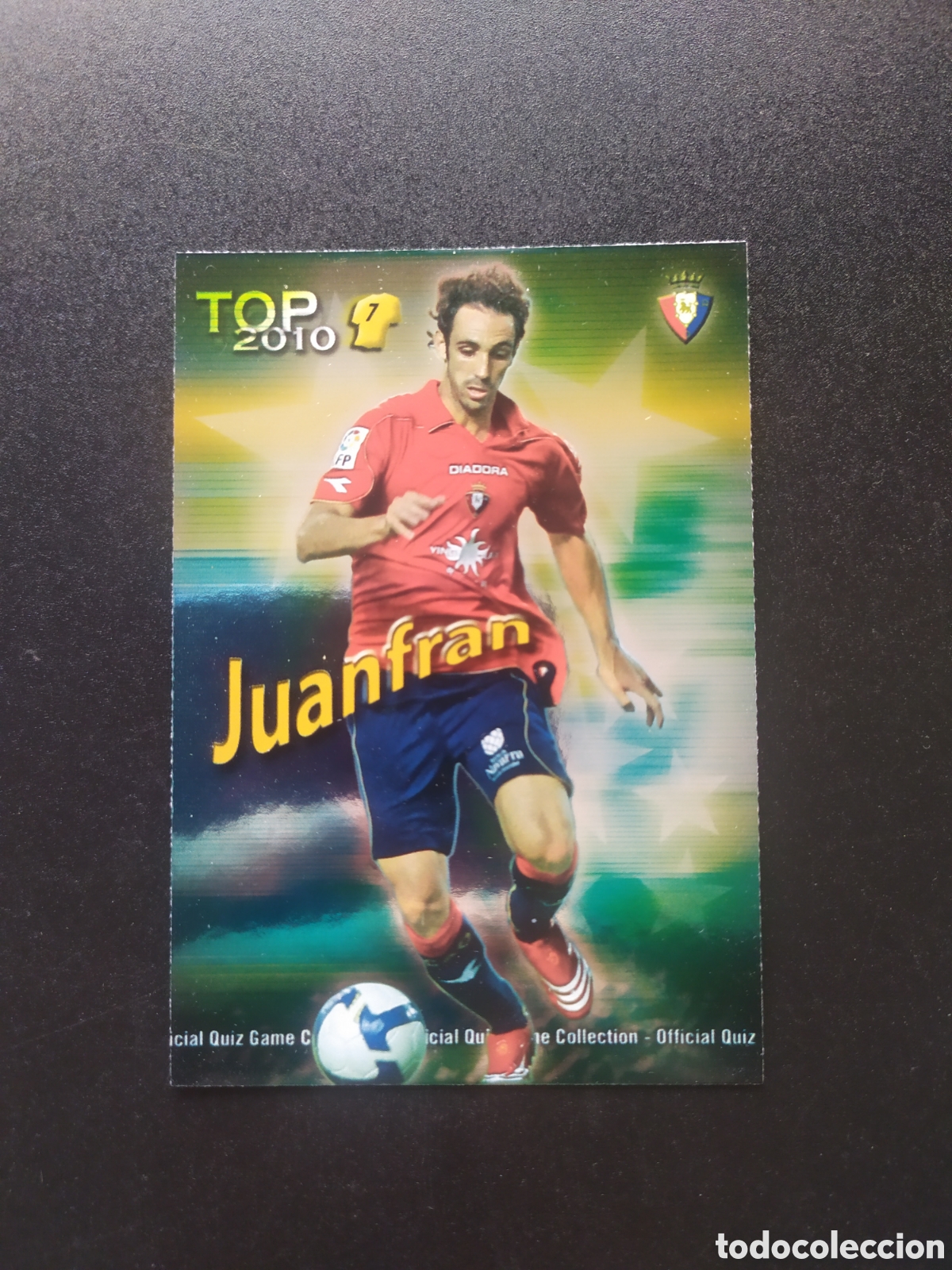 Cromos de Futebol: Mundicromo fichas Liga 2009 2010 09 10 Juanfran top brillo verde n&deg; 600 Osasuna