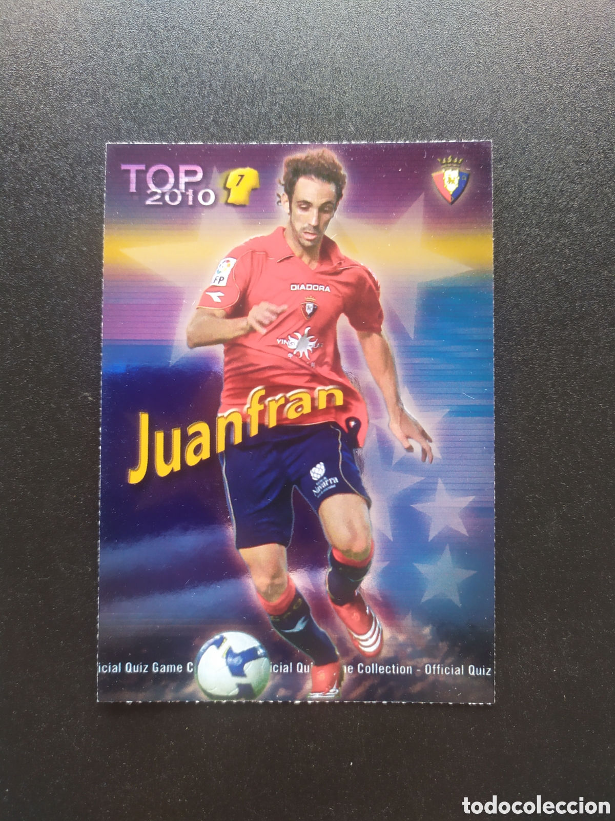 Cromos de Futebol: Mundicromo fichas Liga 2009 2010 09 10 Juanfran top brillo azul n&deg; 600 Osasuna