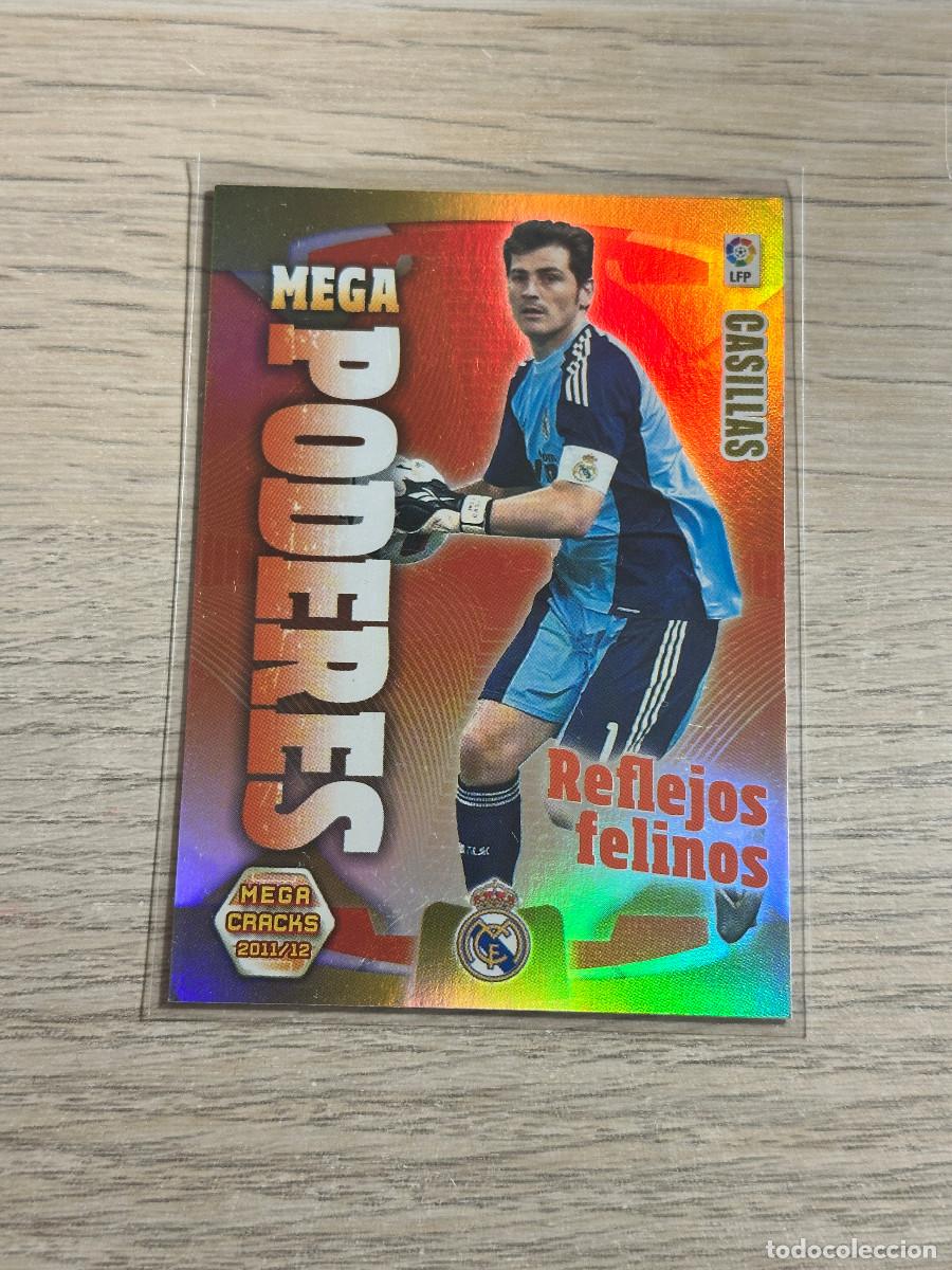Cromos de f&uacute;tbol: 372 CASILLAS MEGA PODERES REAL MADRID MEGACRACKS LIGA 11 12 PANINI 2011 2012