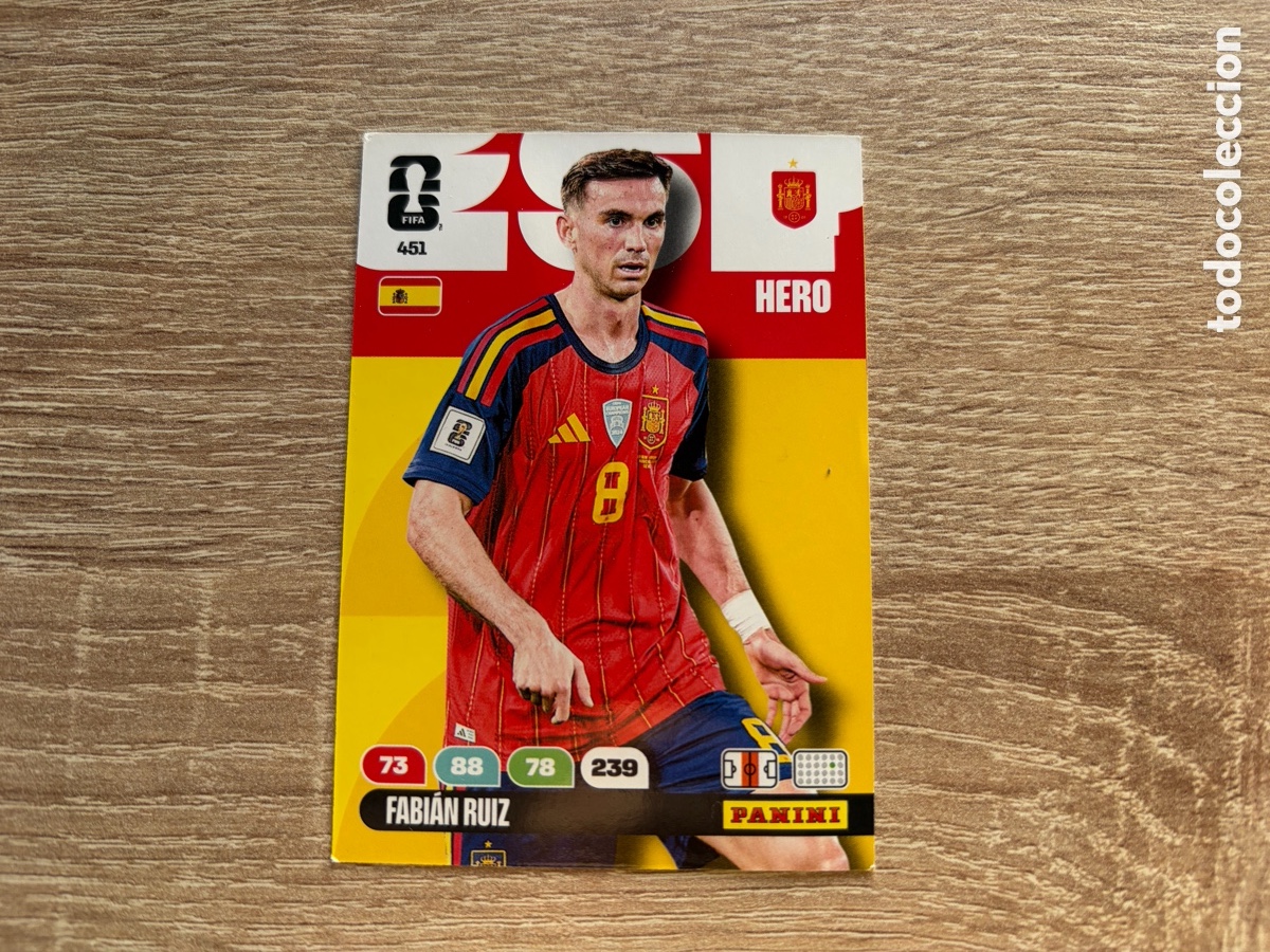 Football Stickers: FABI&Aacute;N RUIZ ADRENALYN FIFA WORLD CUP MUNDIAL 2026 26 SPAIN ESPA&Ntilde;A