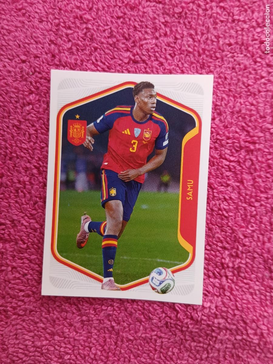 Cromos de f&uacute;tbol: espa&ntilde;a 2026 57 samu selecci&oacute;n espa&ntilde;ola panini carrefour family mundial de futbol