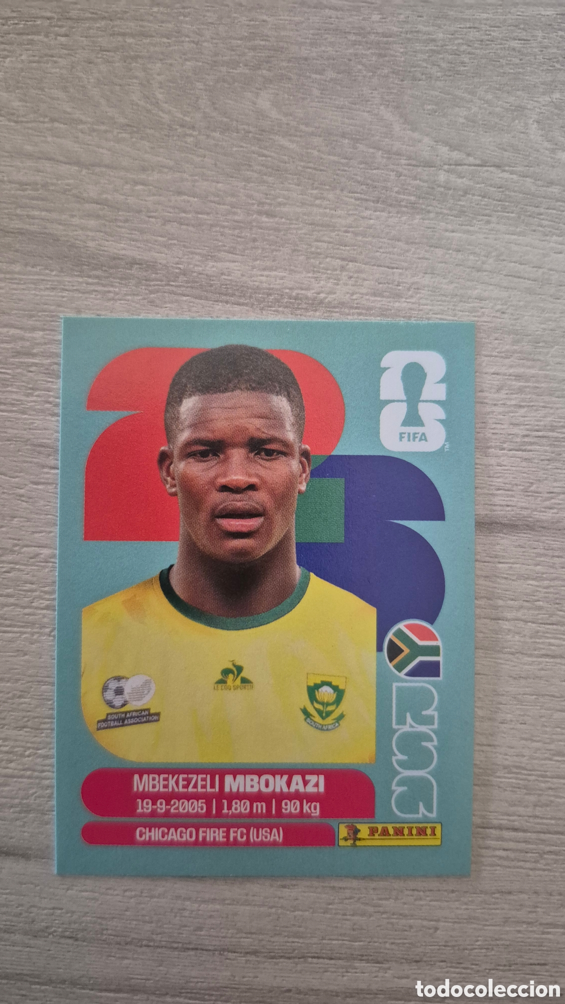 Cromos de f&uacute;tbol: RSA6 Mbokazi FIFA World Cup 2026