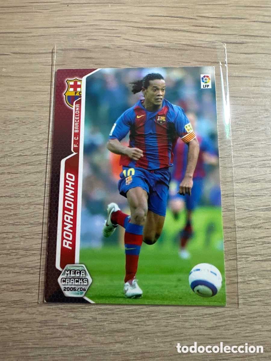 Cromos de f&uacute;tbol: RONALDINHO n&ordm; 69 MEGACRACKS 2005 2006 PANINI FC BARCELONA 05 06